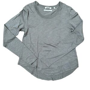 CHRLDR Cheerleader women’s long sleeve cotton top. Size small. Colour khaki-Grey